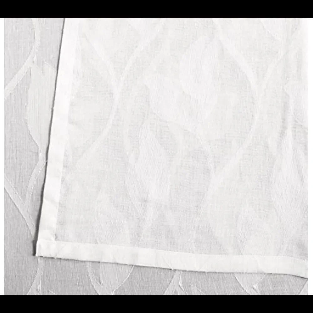 Curtain Panel: Faux Linen white sheer collection 50 inch by 108 inch sheer
